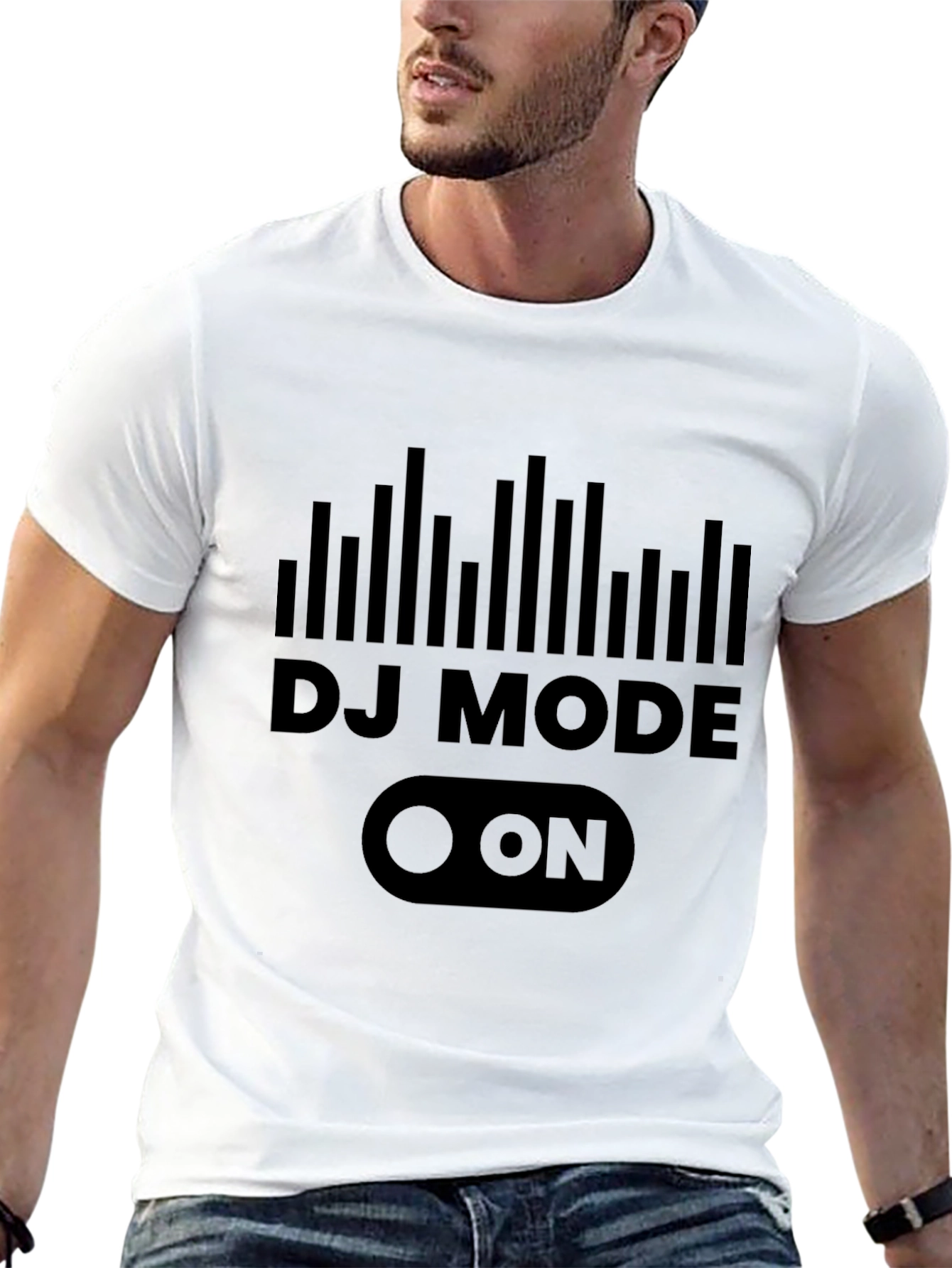 DJ Mode ON Graphic Tee - Black