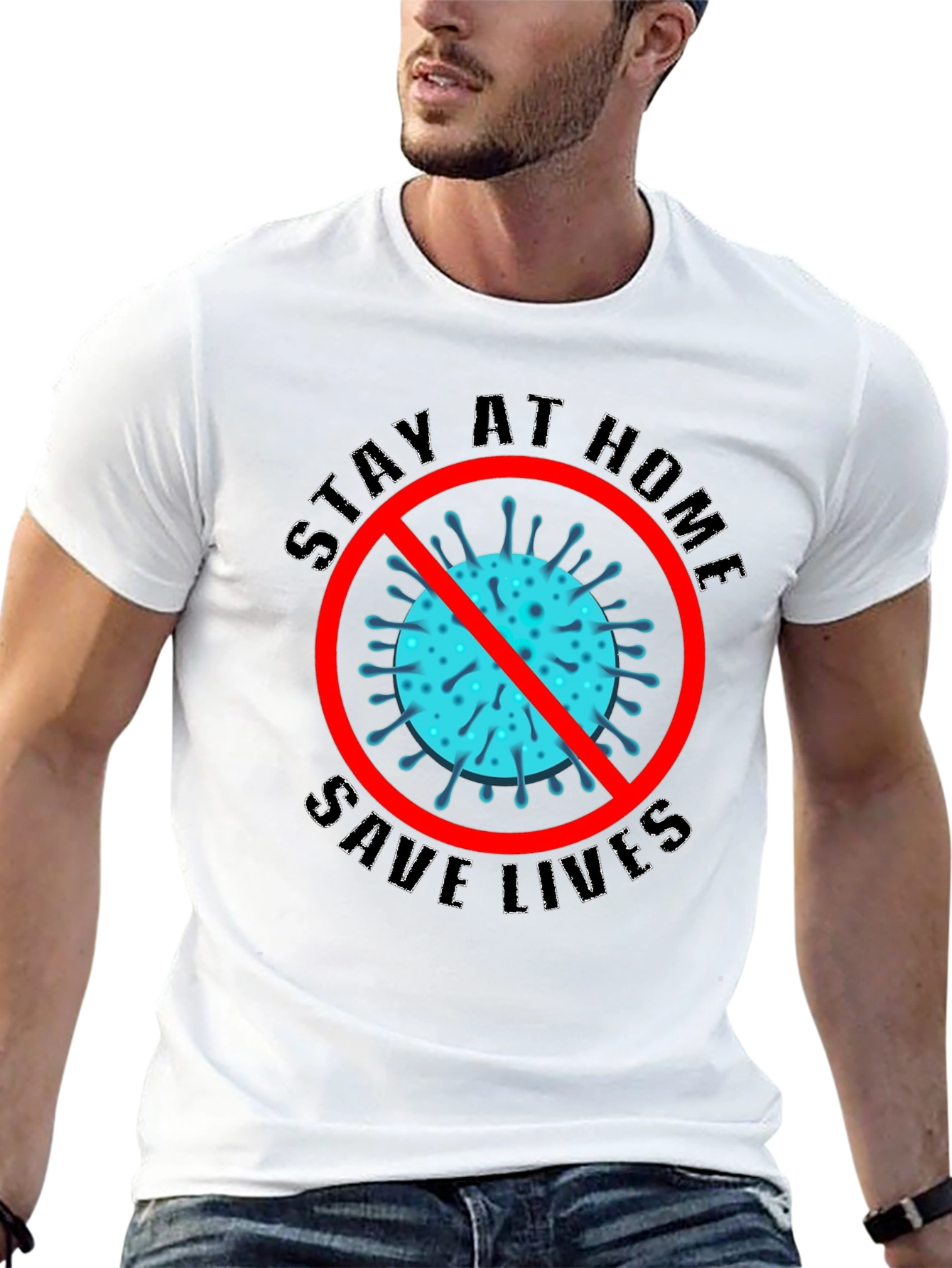 Stay Home Save Lives Graphic Tee