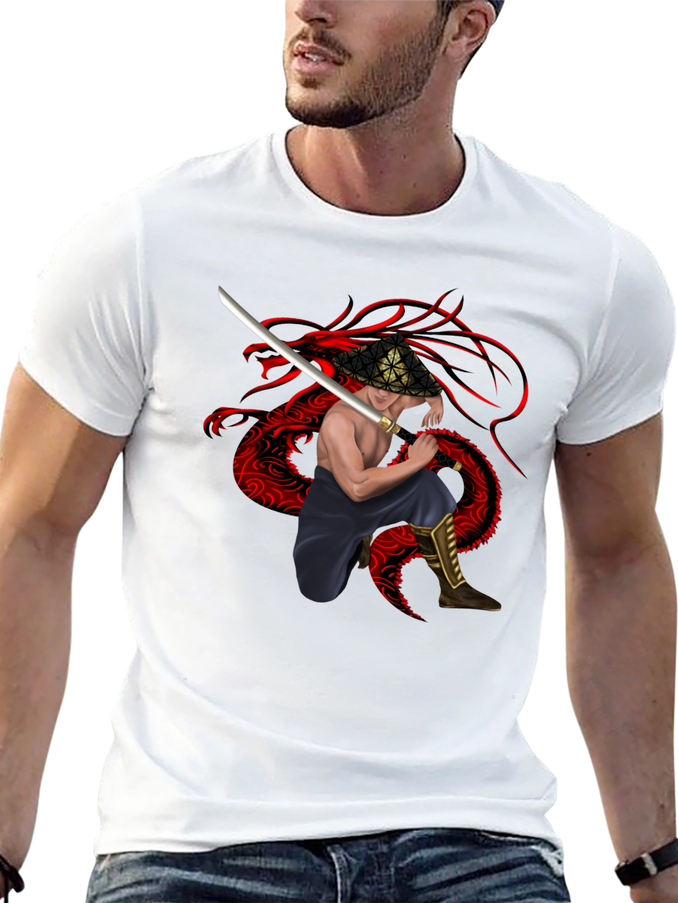 Dragon Warrior Graphic Tee - Black