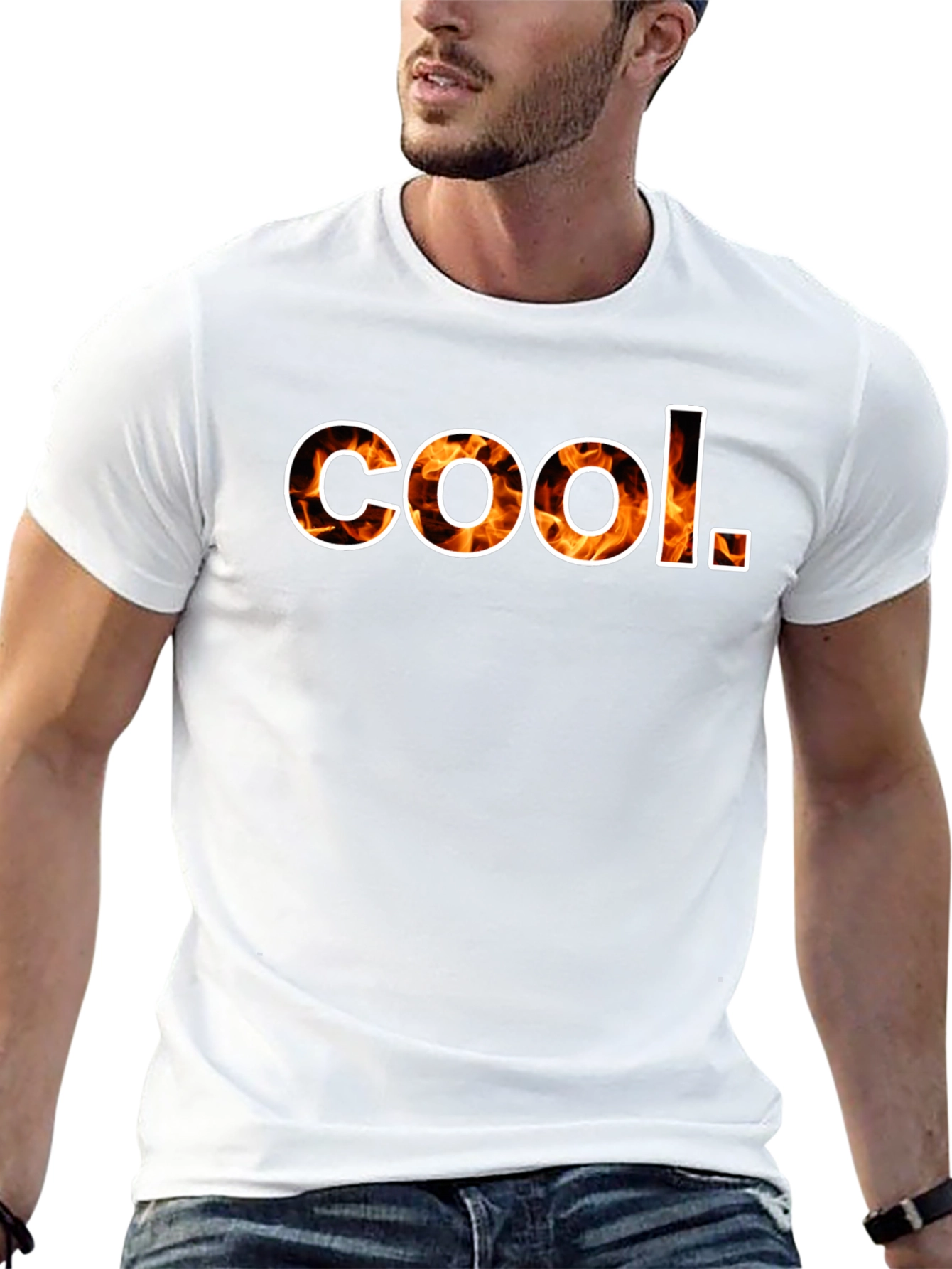 Cool Flame Graphic Mens T-Shirt