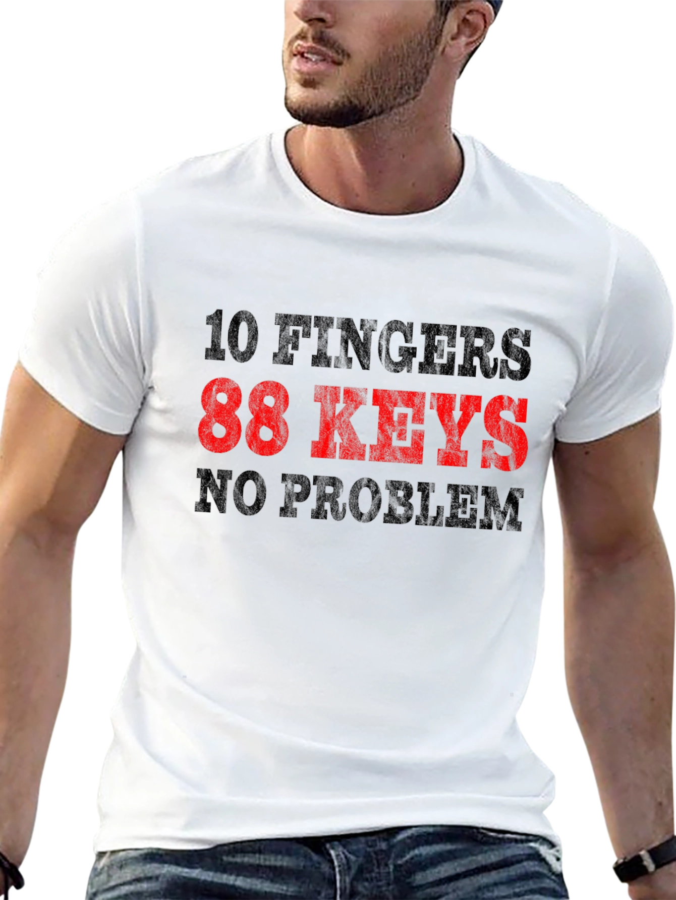 10 Fingers 88 Keys No Problem T-Shirt