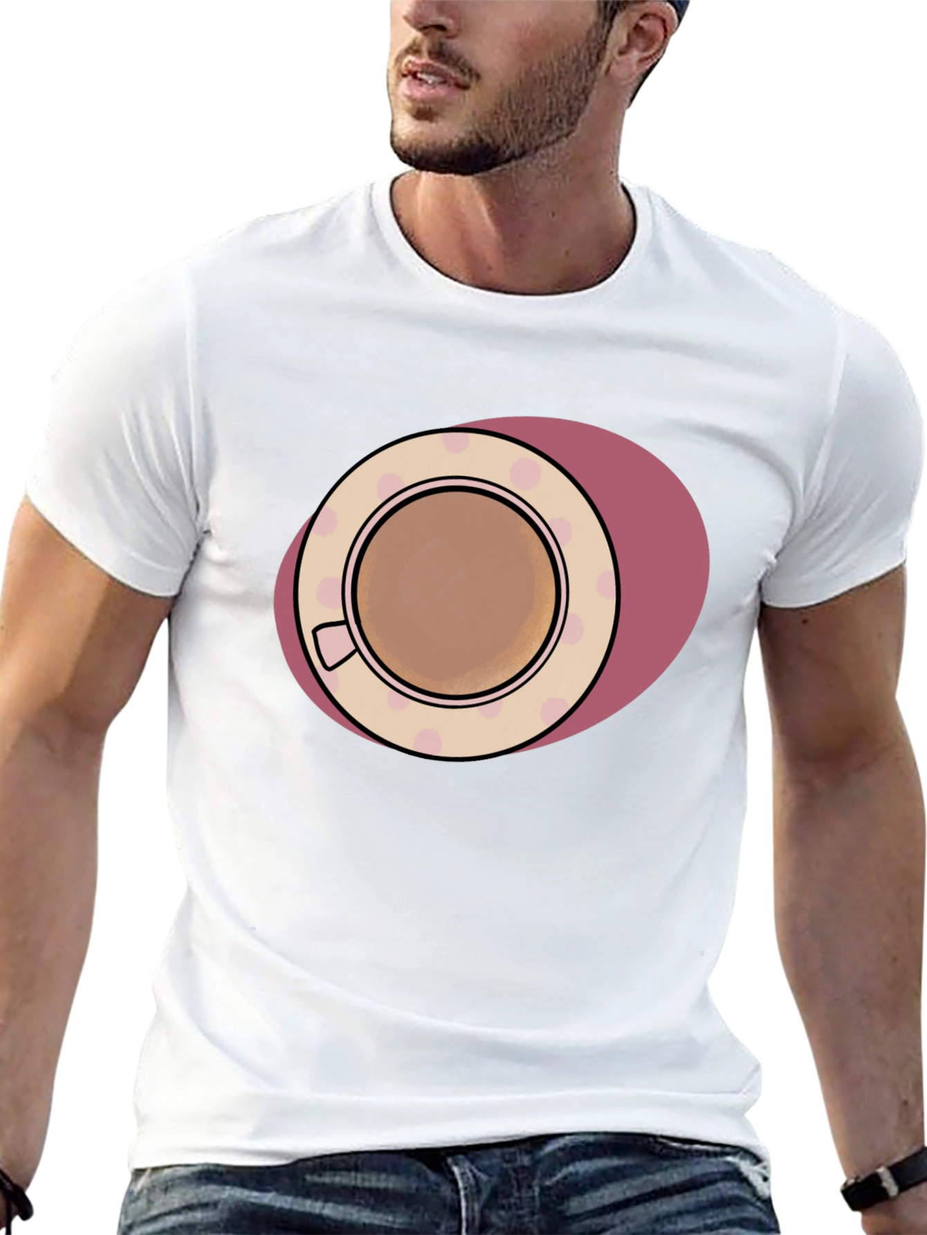 Coffee Cup Graphic T-Shirt - Casual & Stylish