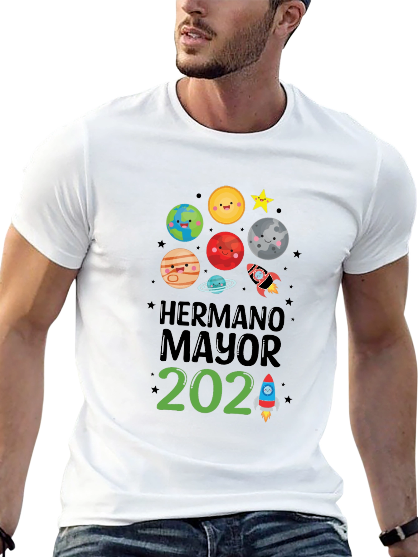 Brother 2024 Space Theme Kids T-Shirt