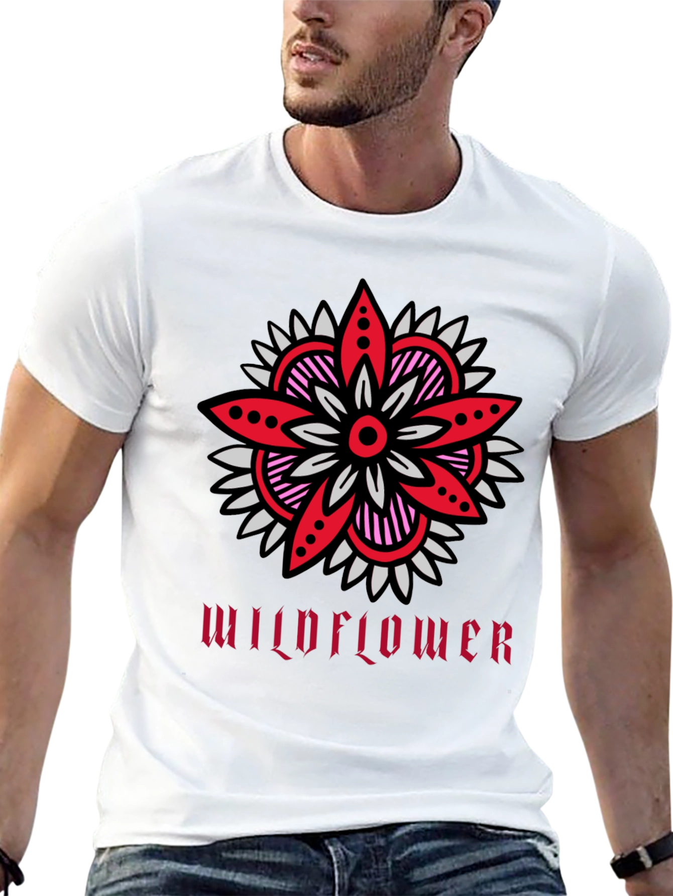 Wildflower Graphic Tee - Stylish Unisex Cotton T-Shirt