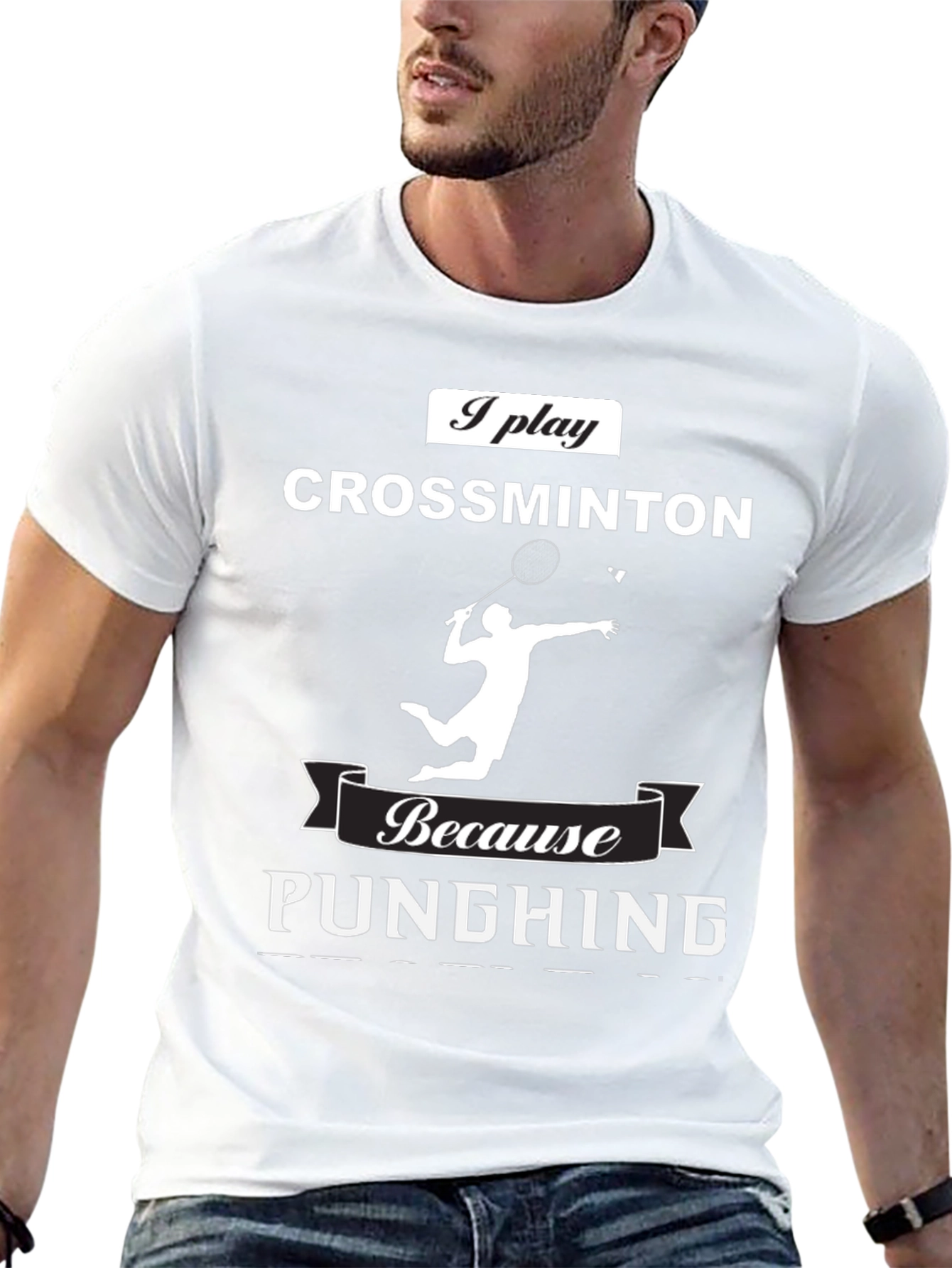 Crossminton Player T-Shirt - Punching Funny Sport Tee