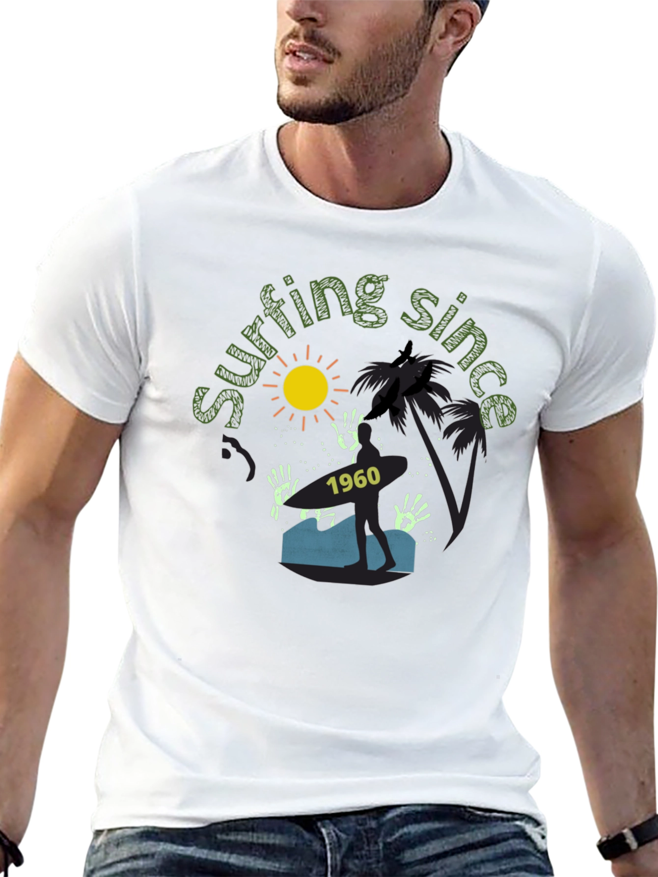 Surfing Since 1960 Graphic Tee - Tropical Vibe
