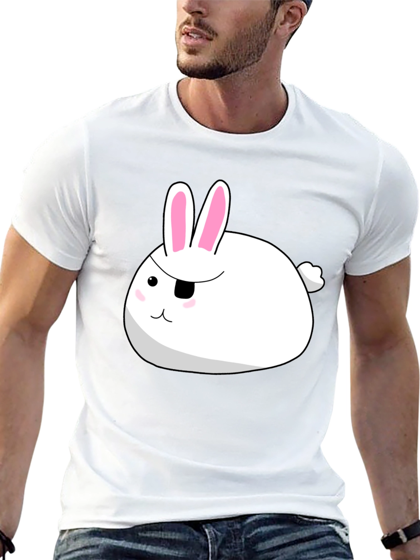 Funny Rabbit T-Shirt - One Eyed Bunny Tee