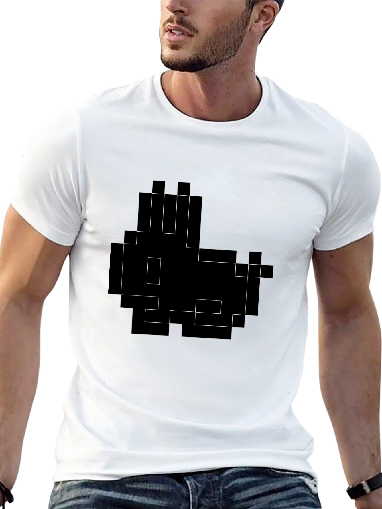 Pixel Rabbit Graphic Tee - Gamer Style