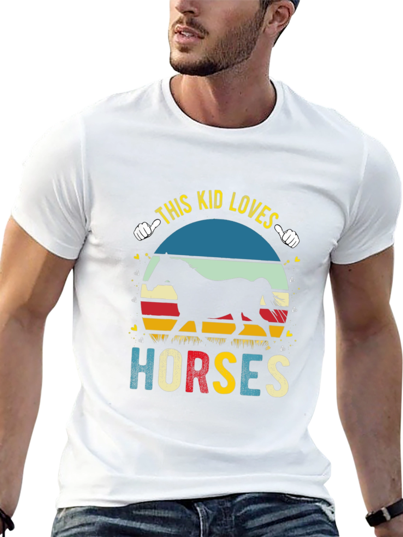 This Kid Loves Horses Black T-Shirt