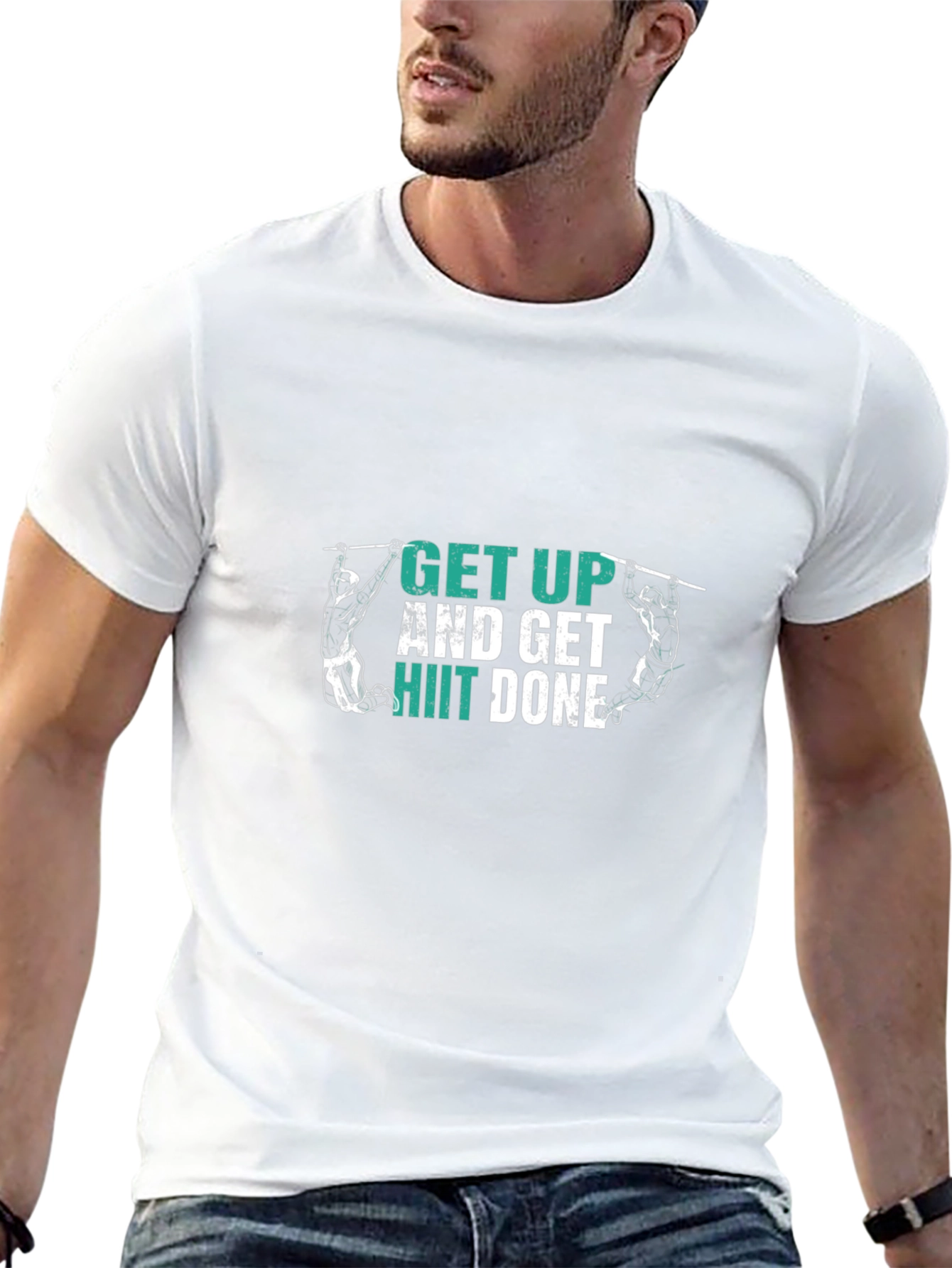 Get Up HIIT Done Black T-Shirt Fitness Motivation