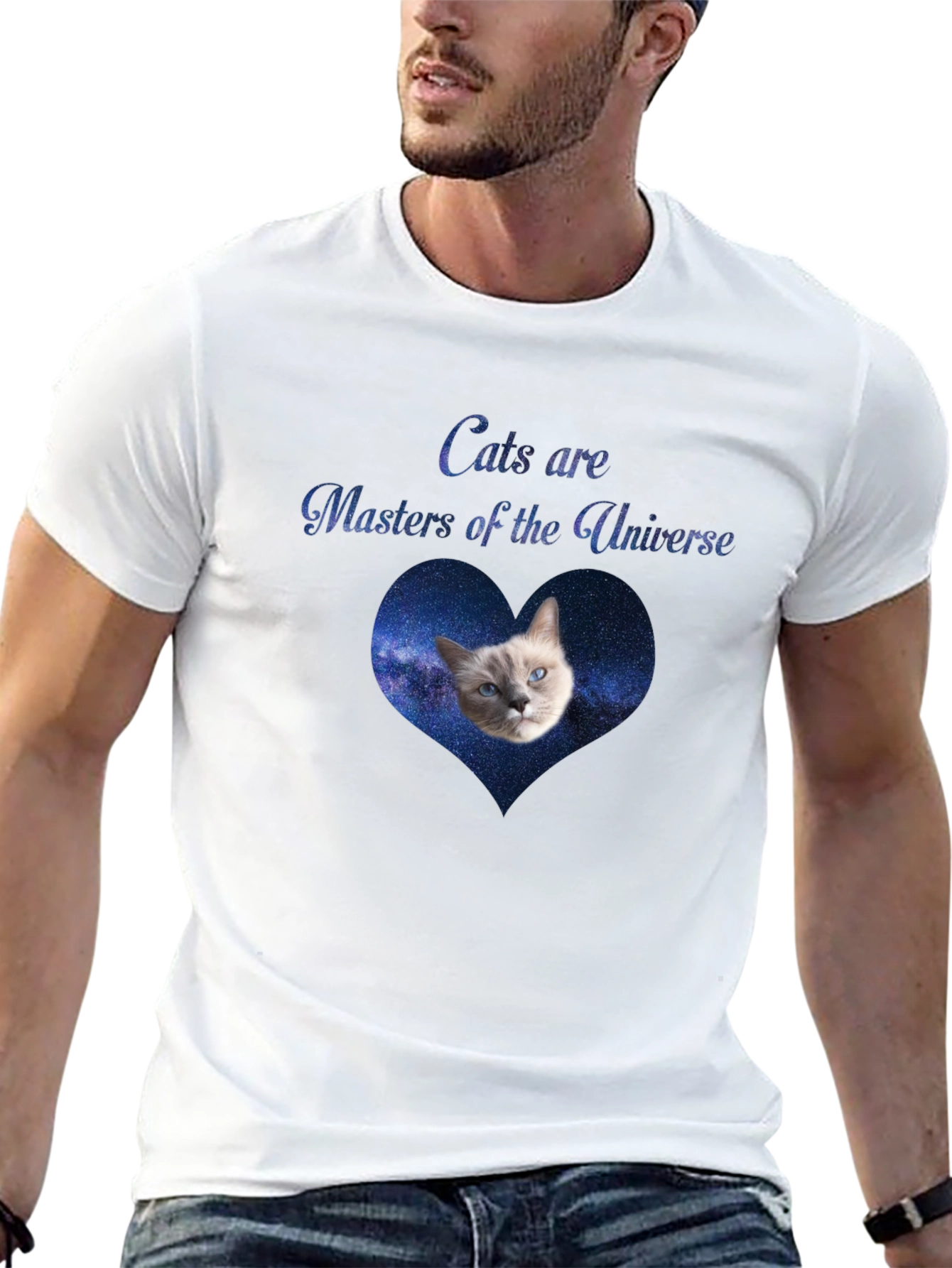 Cats Are Masters of the Universe Black T-Shirt