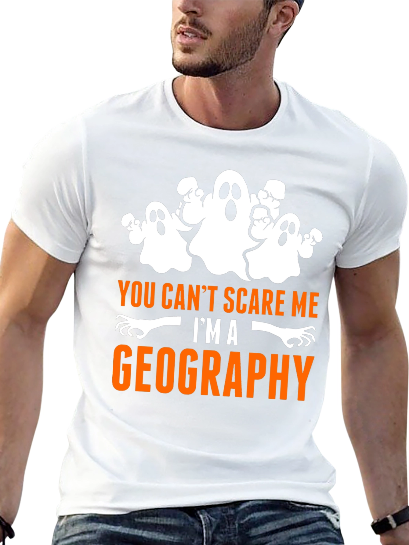 Geography Halloween T-Shirt - You Cant Scare Me!