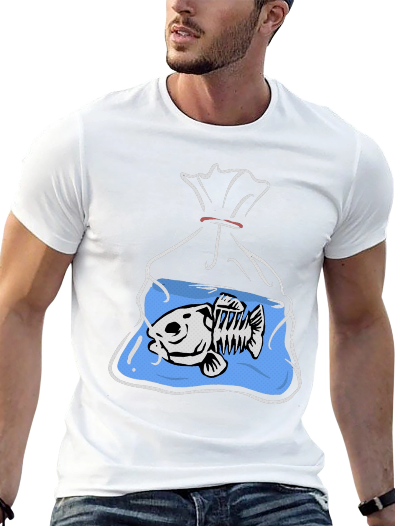 Fish Bones in Bag Graphic Tee