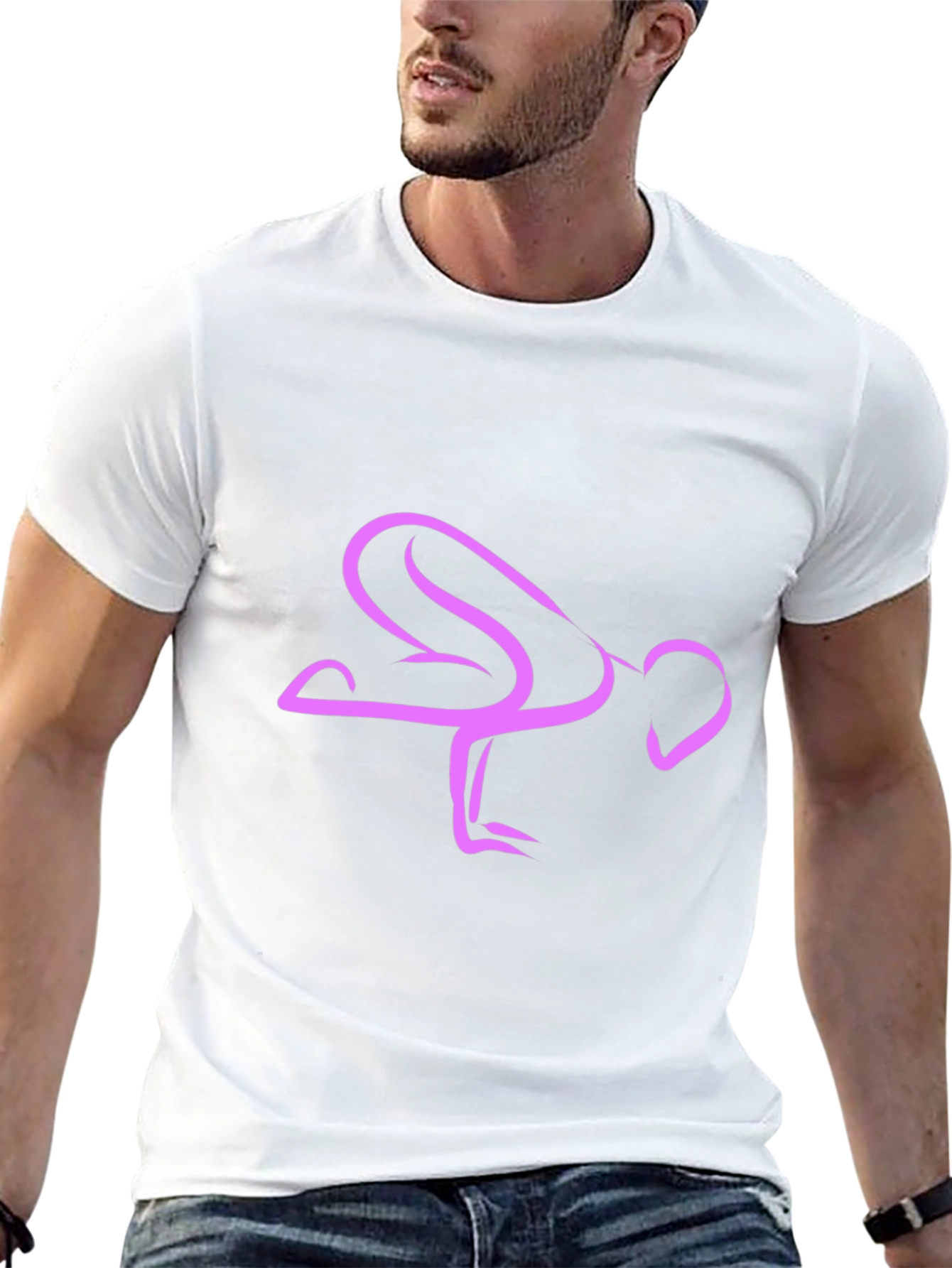 Yoga Pose Graphic Tee - Modern Design