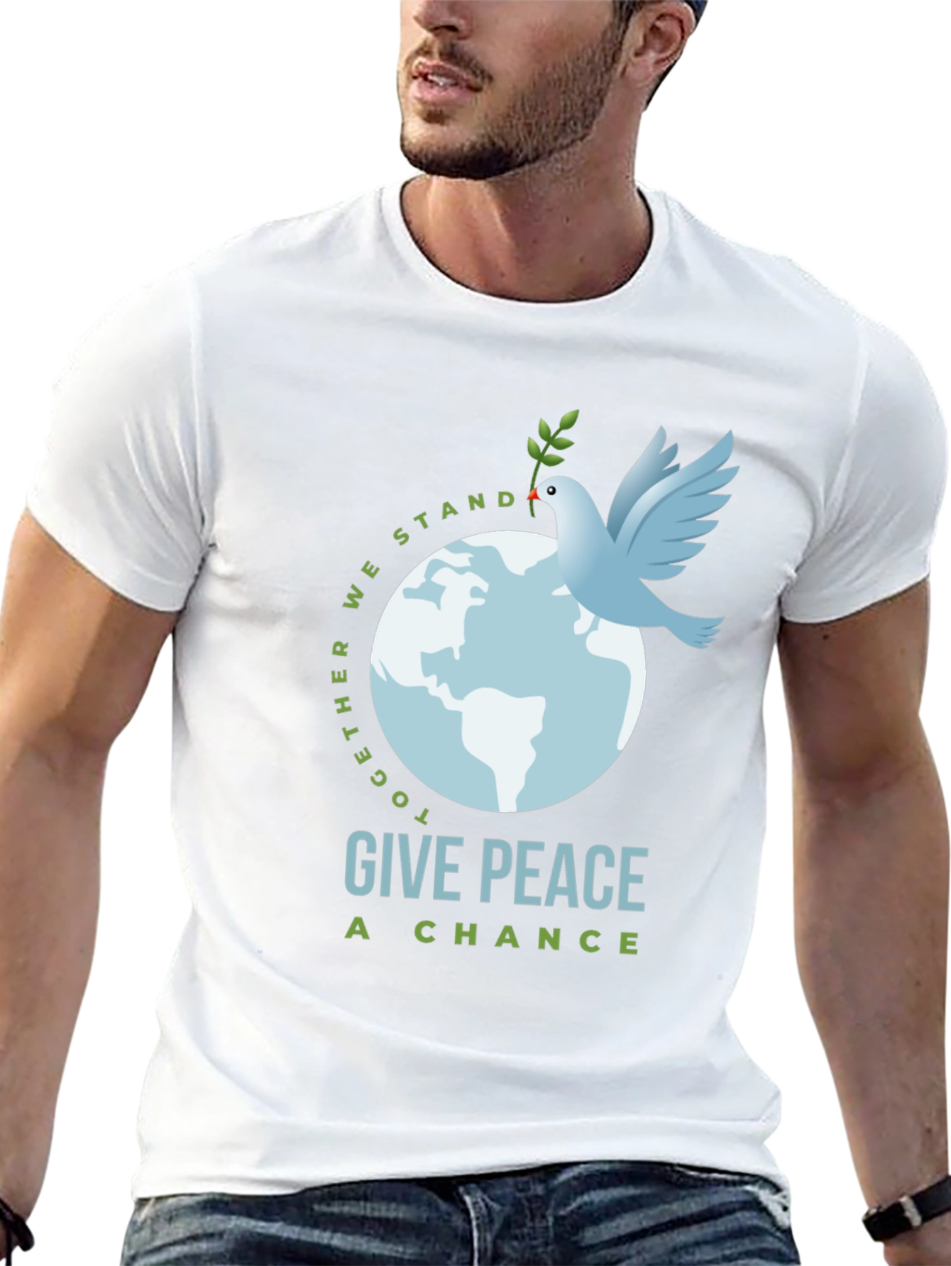 Give Peace a Chance Black T-Shirt