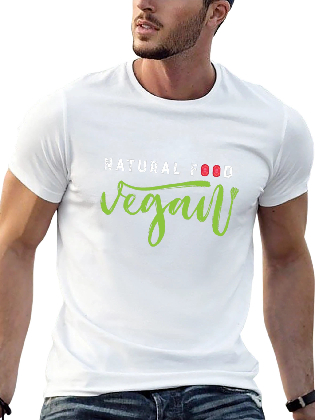Vegan Natural Food Black T-Shirt