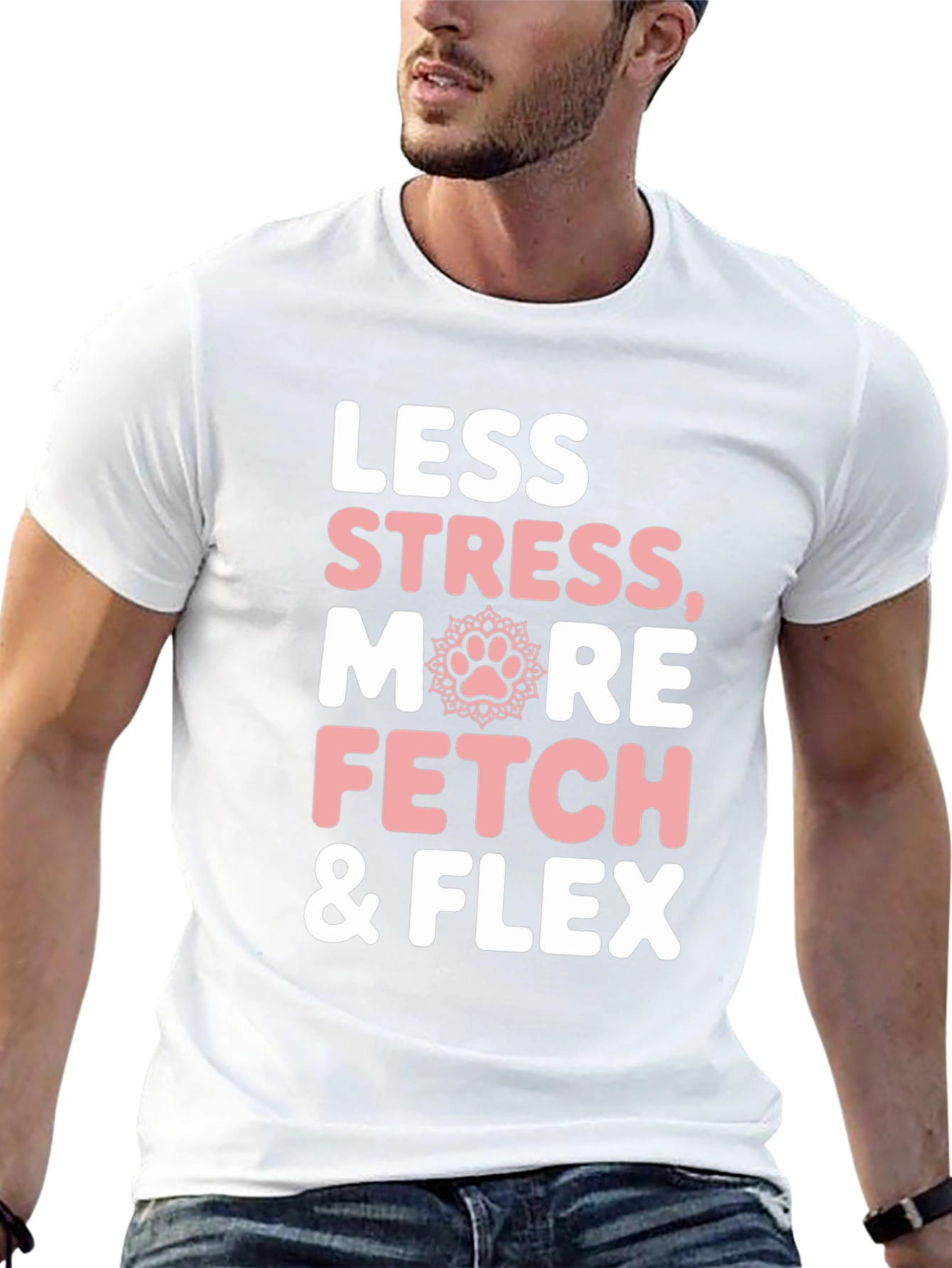 Less Stress More Fetch & Flex Graphic Tee