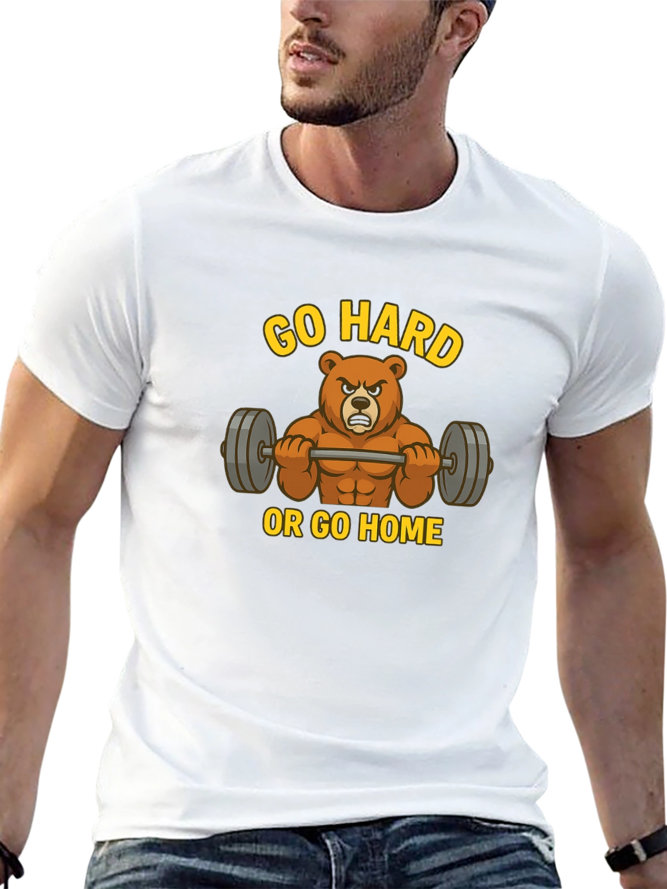 Go Hard or Go Home Bear Gym T-Shirt