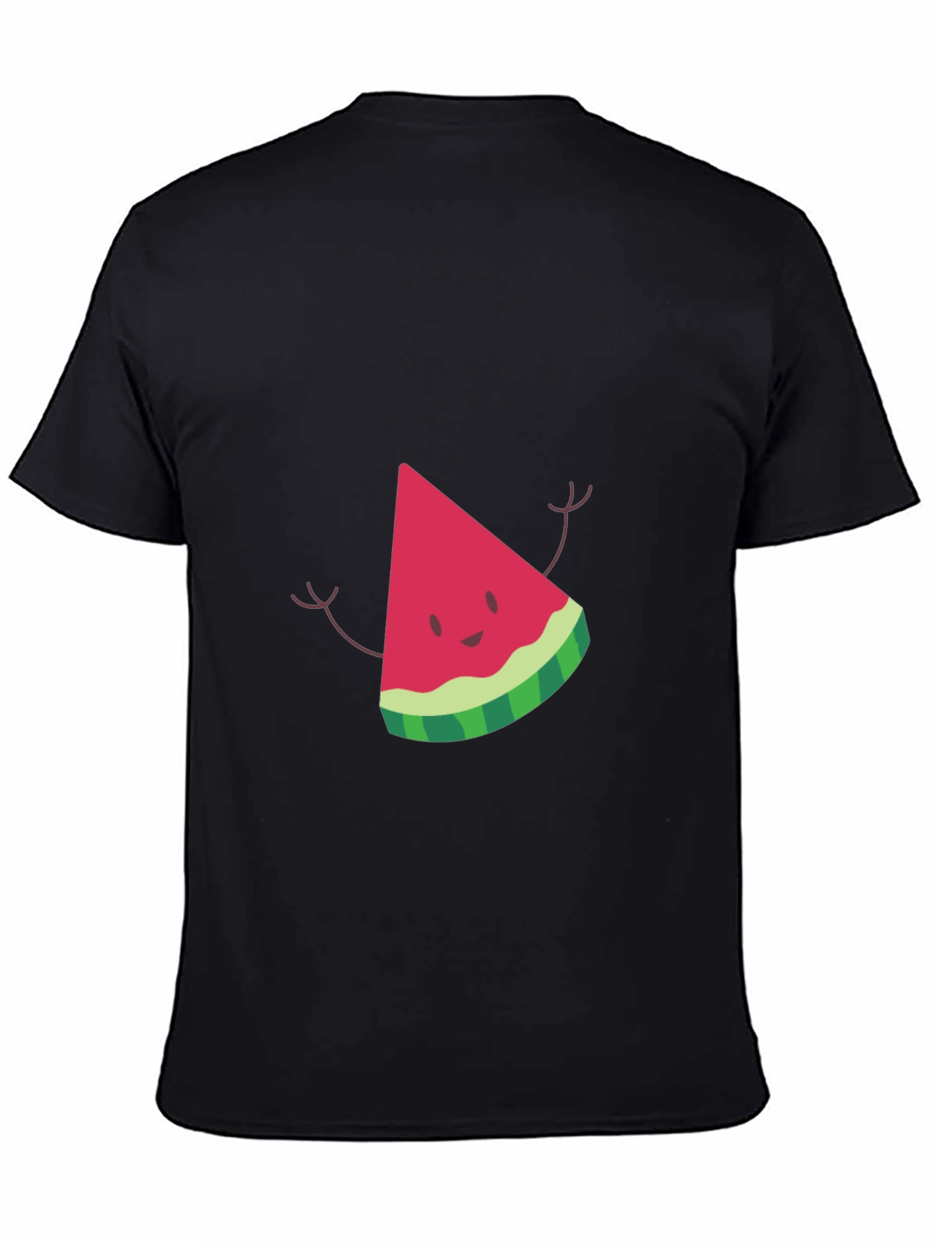 Watermelon Slice Graphic Black T-Shirt