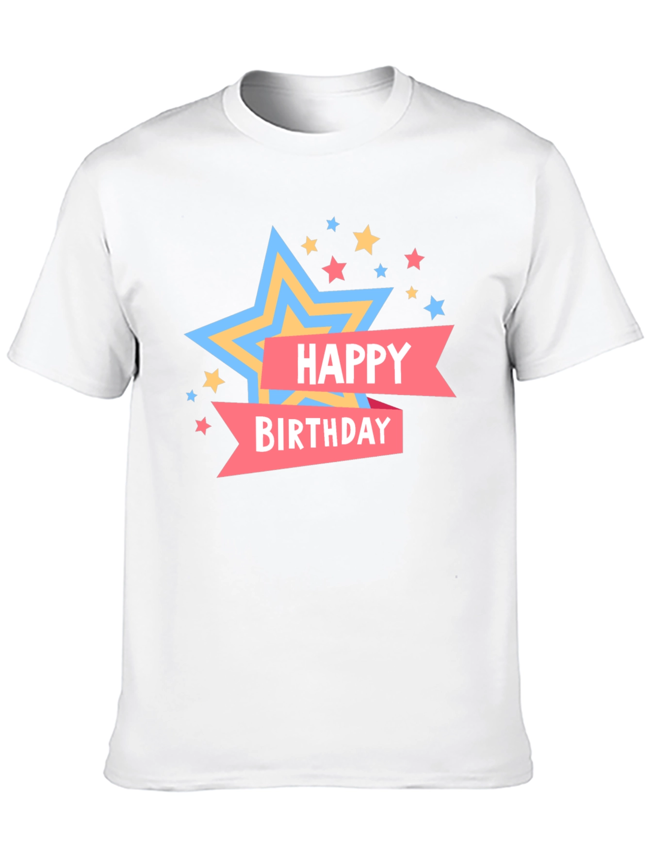Happy Birthday Star T-Shirt - Black