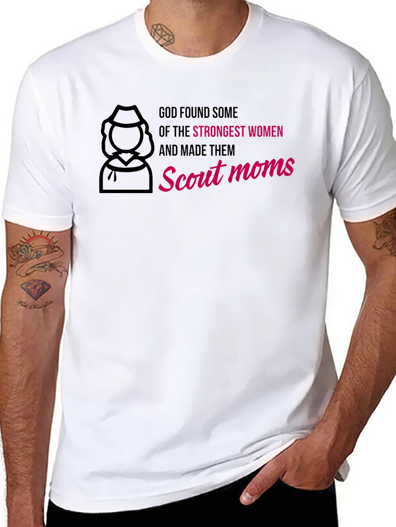 Scout Moms T-Shirt - Strongest Women Graphic Tee