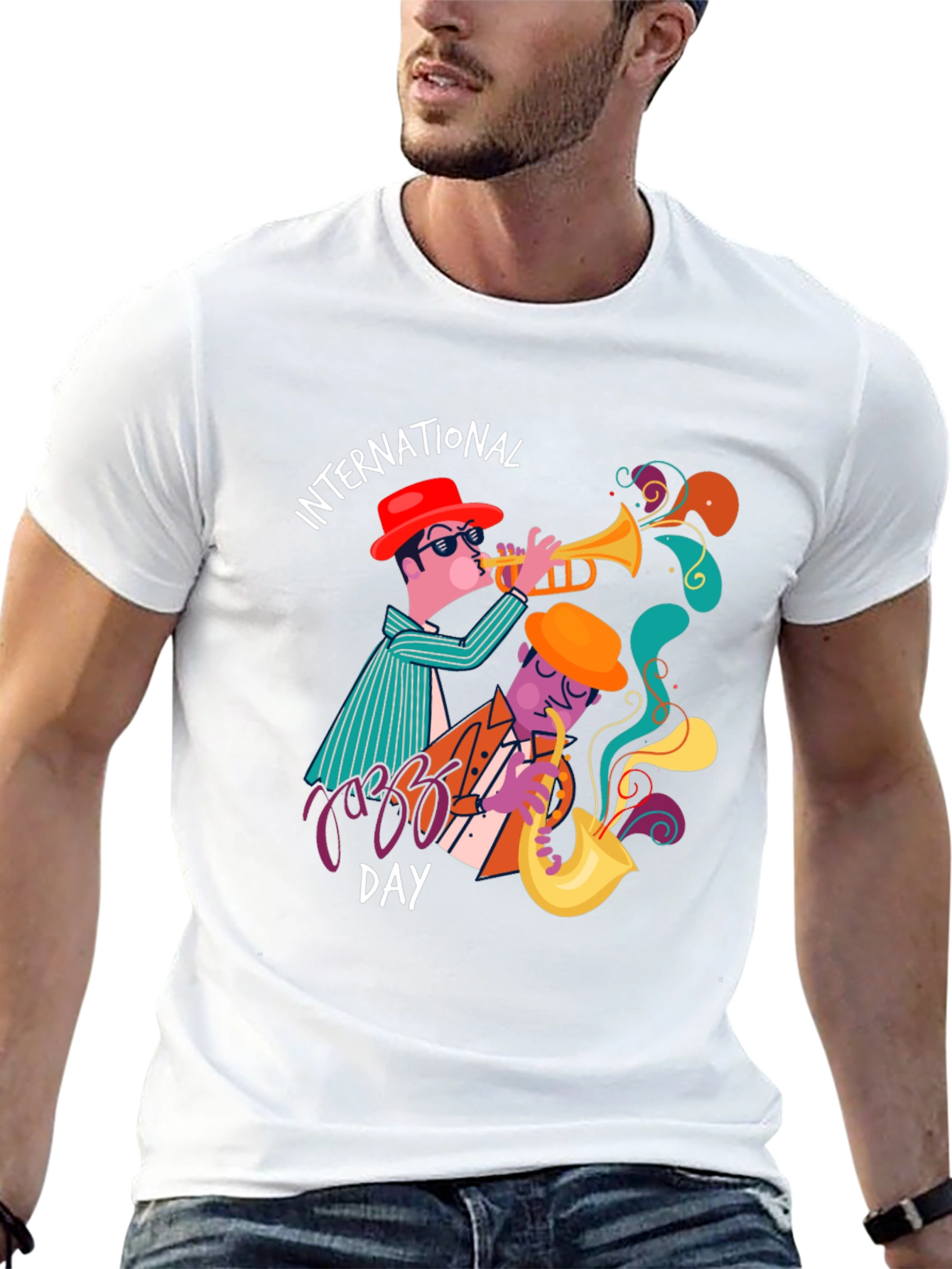 International Jazz Day Black Graphic T-Shirt