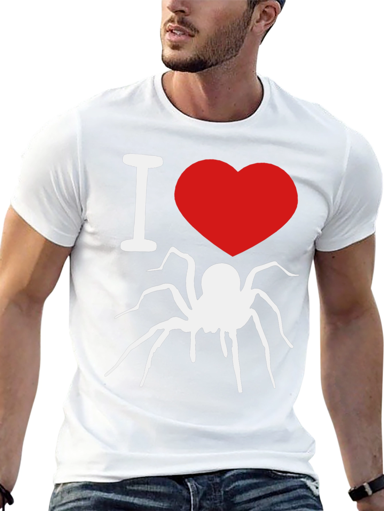 I Heart Spiders Graphic Tee - Black Cotton T-Shirt