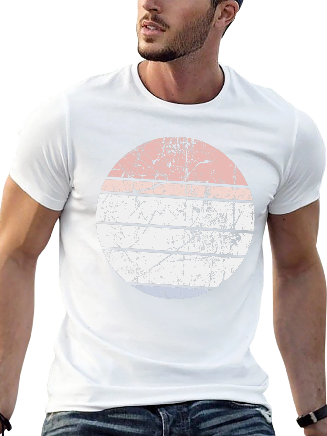 Retro Sunset Graphic Tee - Mens Black T-Shirt