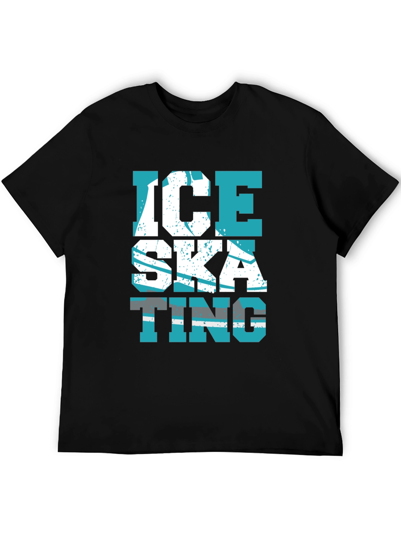 Ice Skating Graphic T-Shirt - Sporty Black Tee
