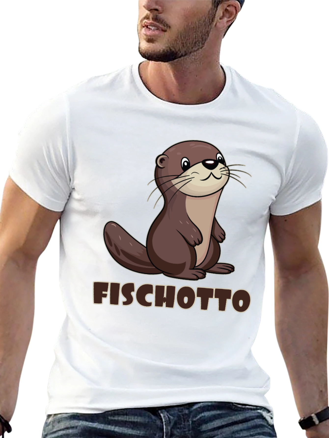 Fischotto Otter Graphic Tee - Black T-Shirt