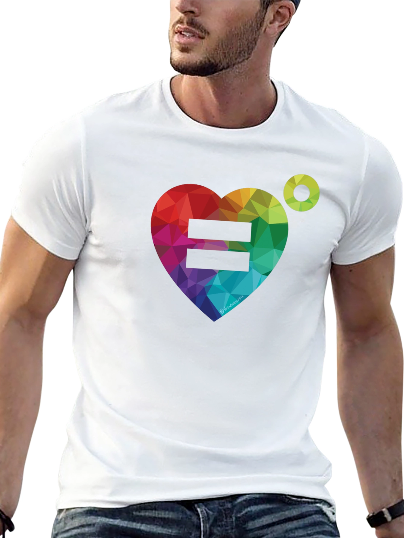 Equality Rainbow Heart Graphic Tee