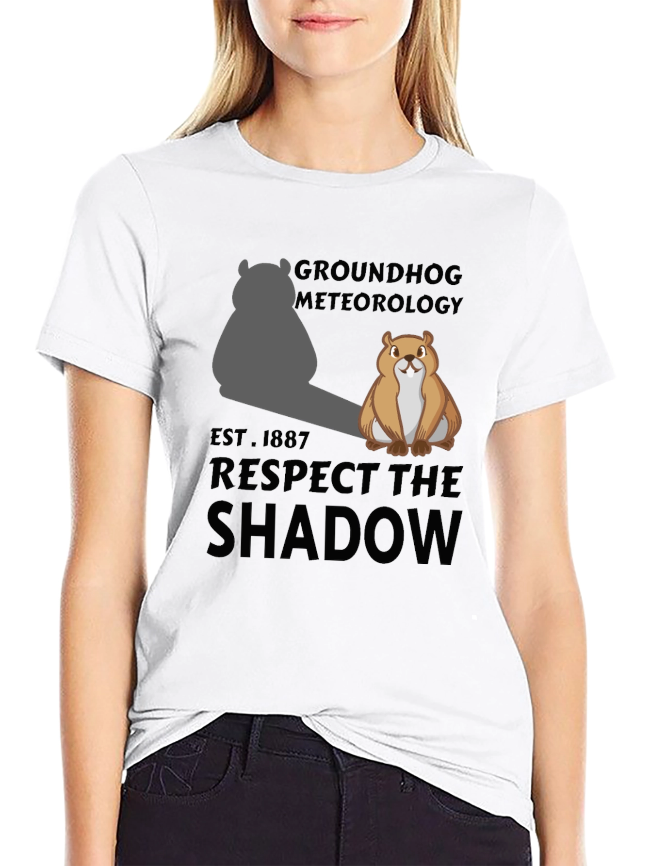 Groundhog Meteorology Shadow T-Shirt