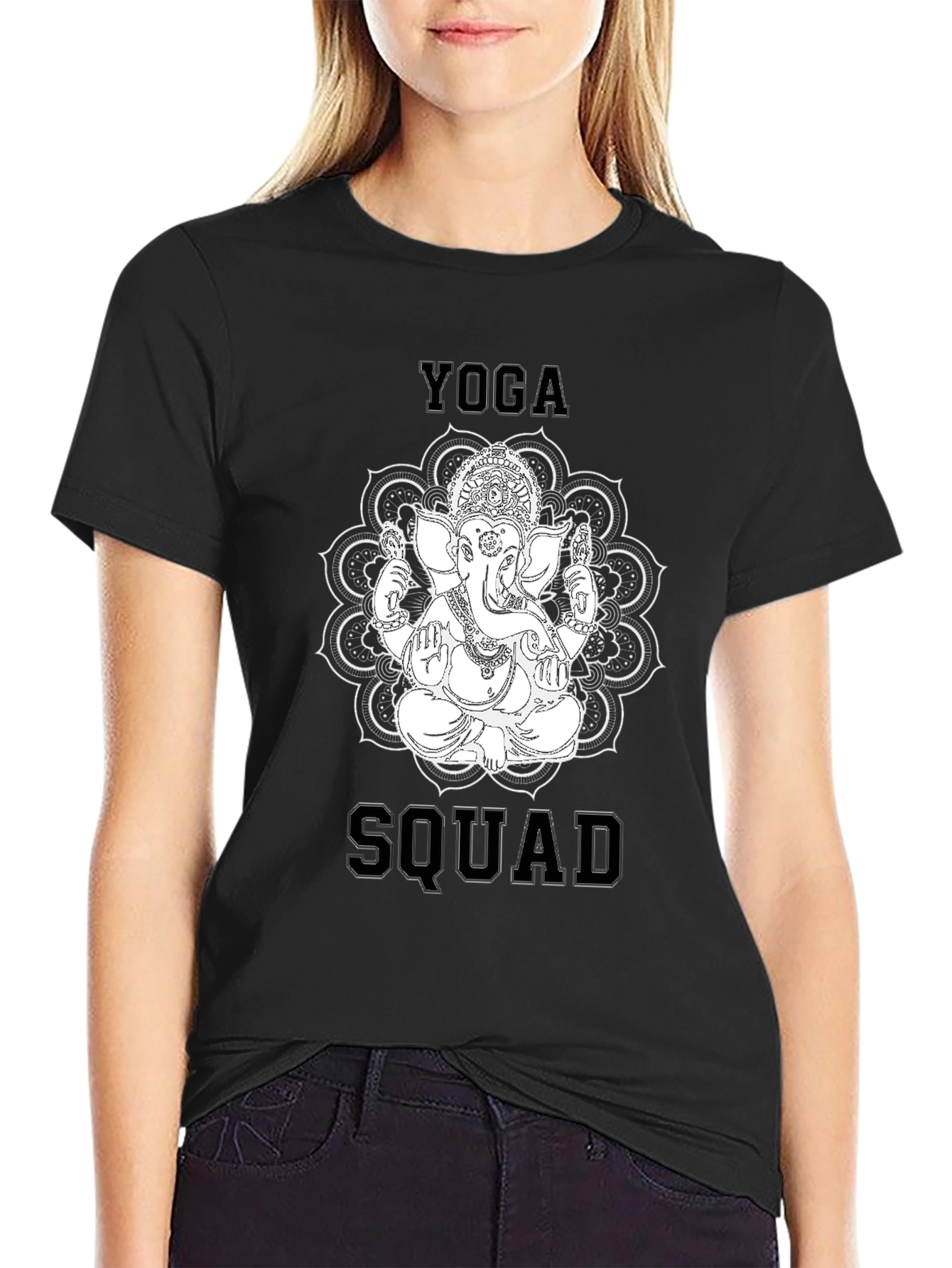 Yoga Squad Graphic T-Shirt - Black