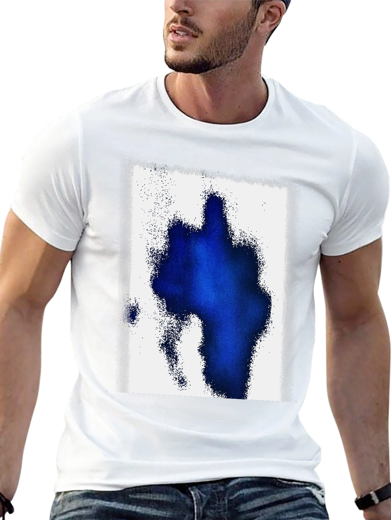 Abstract Blue Graphic Tee