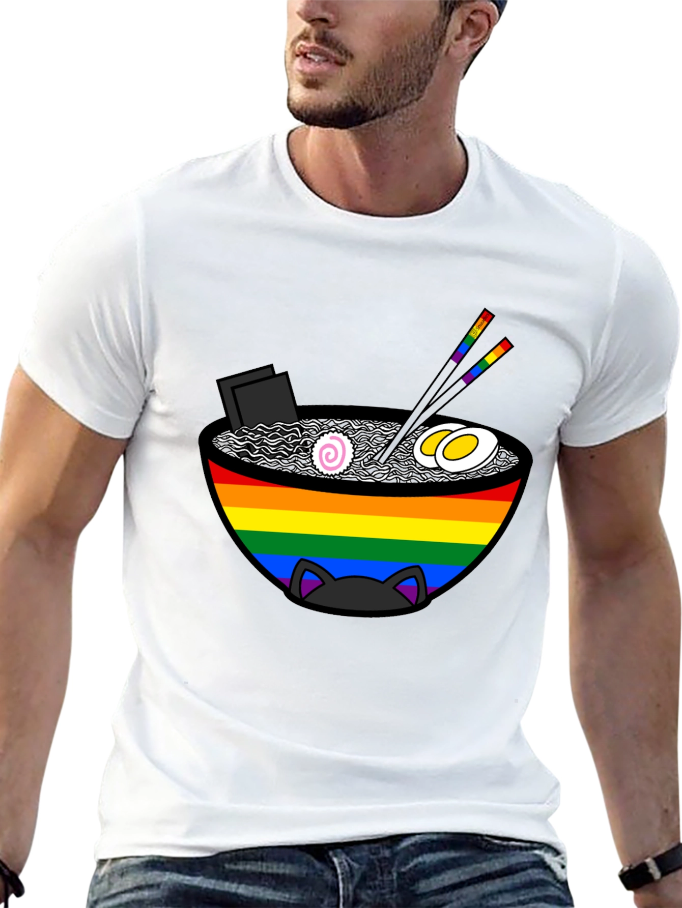 LGBTQ Ramen Cat T-Shirt