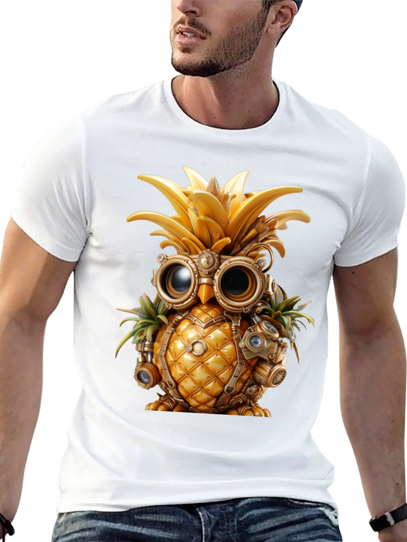 Steampunk Pineapple Owl T-Shirt