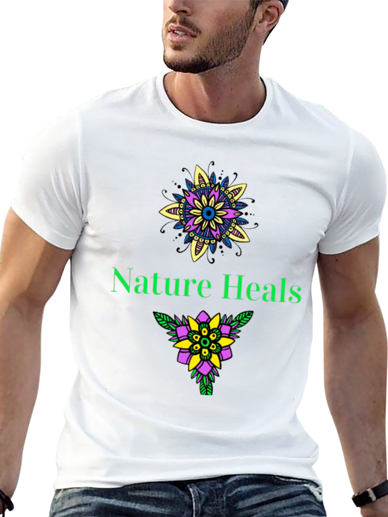 Nature Heals Graphic T-Shirt - Black