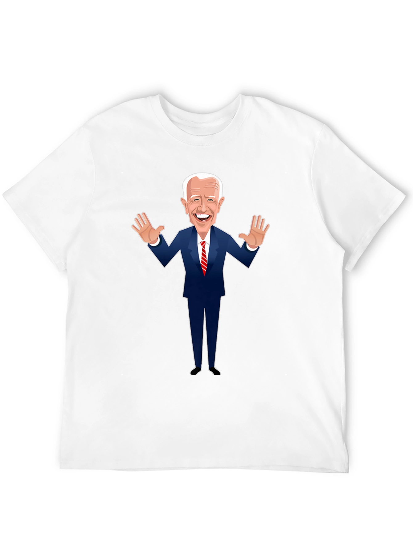 Biden Cartoon Graphic Tee - Black