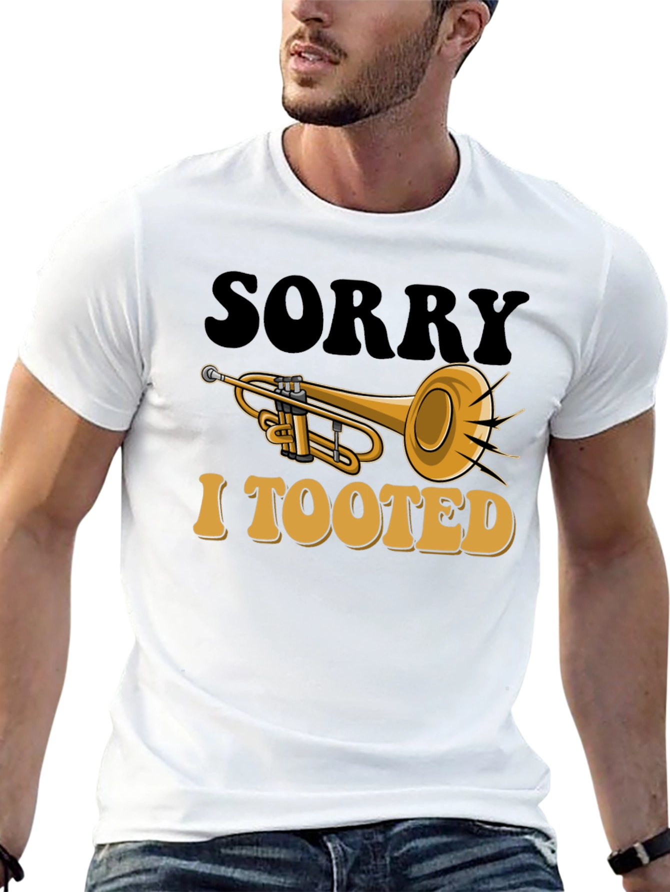 Sorry I Tooted T-Shirt - Trumpet Graphic Tee