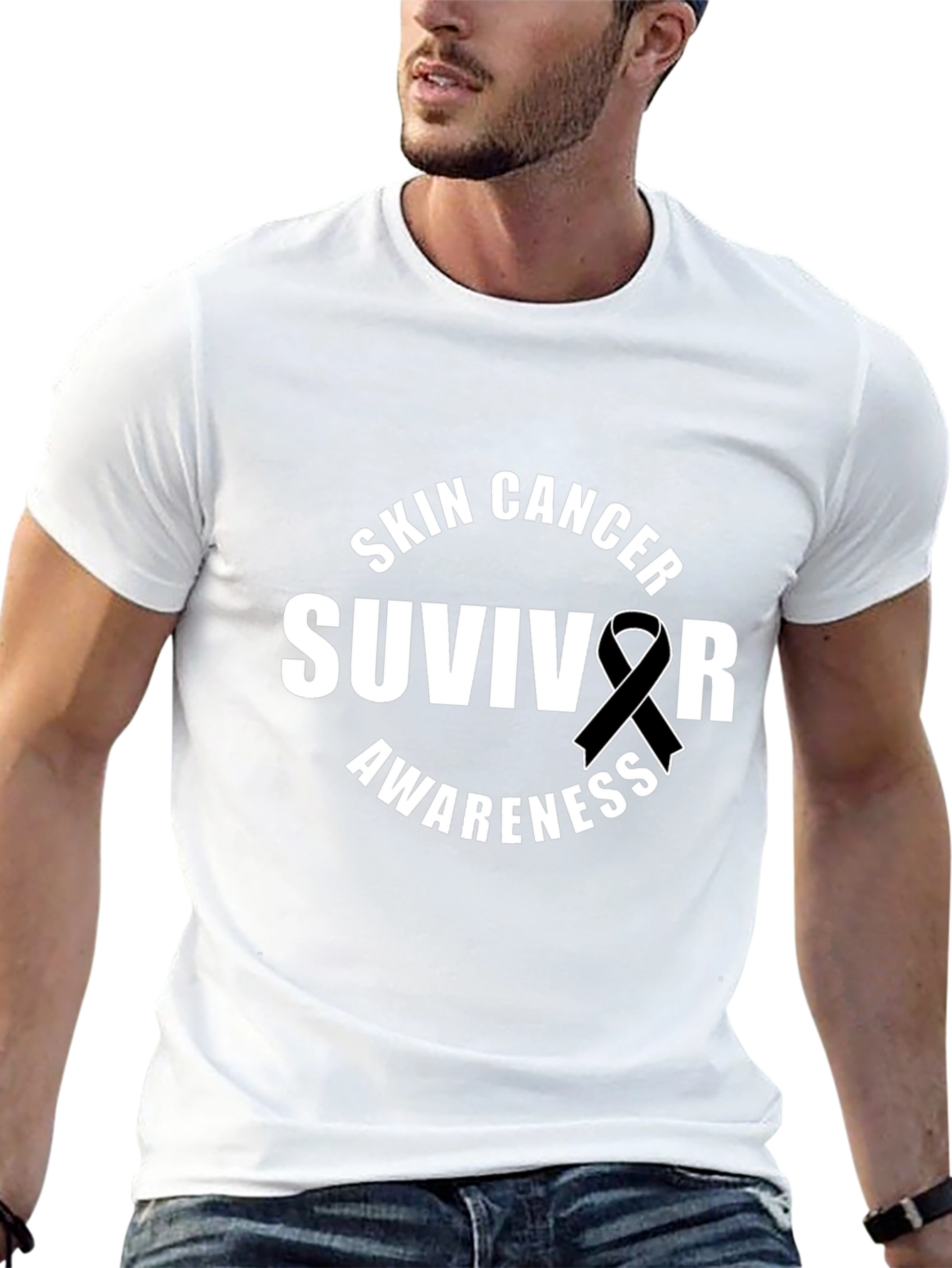 Skin Cancer Survivor Awareness Ribbon T-Shirt
