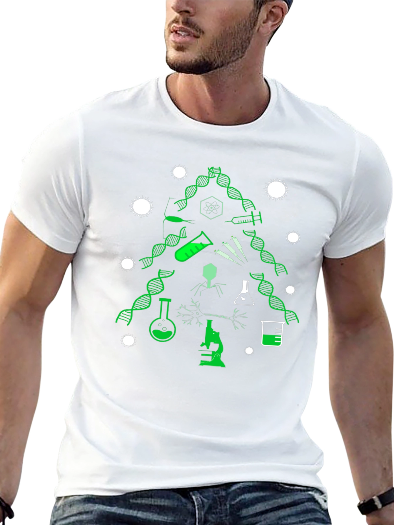 Science Christmas Tree Graphic Tee