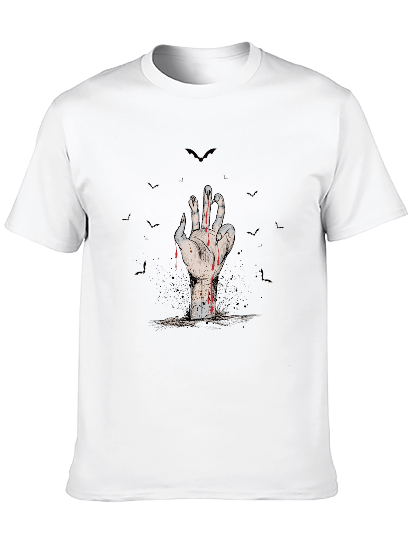 Zombie Hand Halloween Graphic T-Shirt
