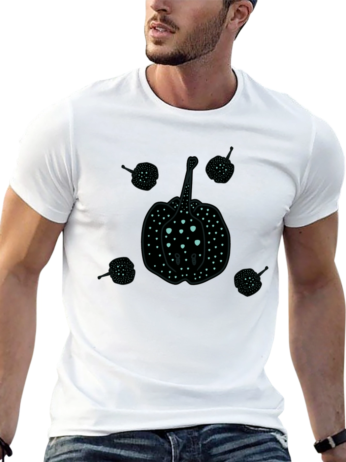 Black Stingray Graphic T-Shirt - Casual Comfort