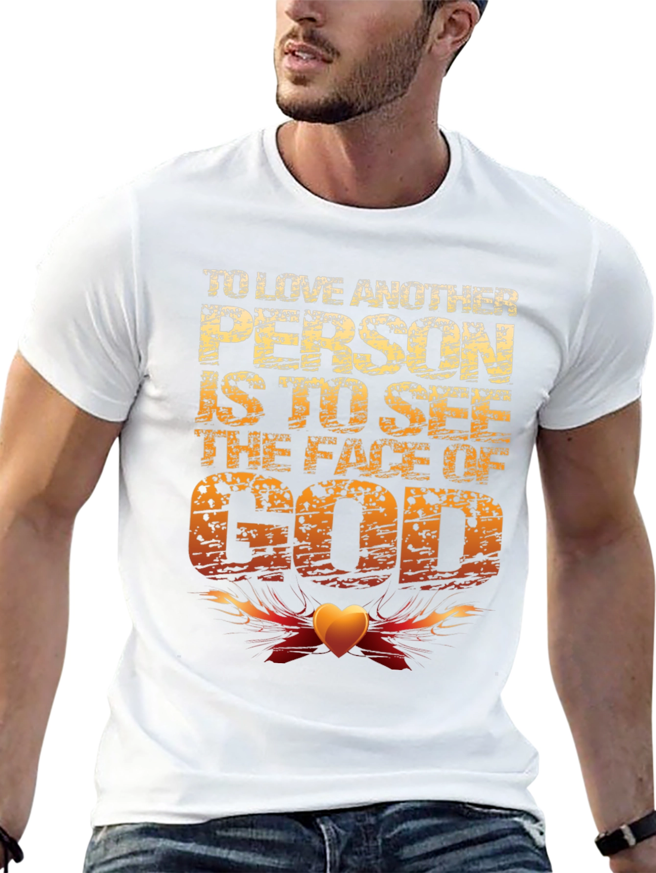 Inspirational God Graphic Tee - Mens Black T-Shirt