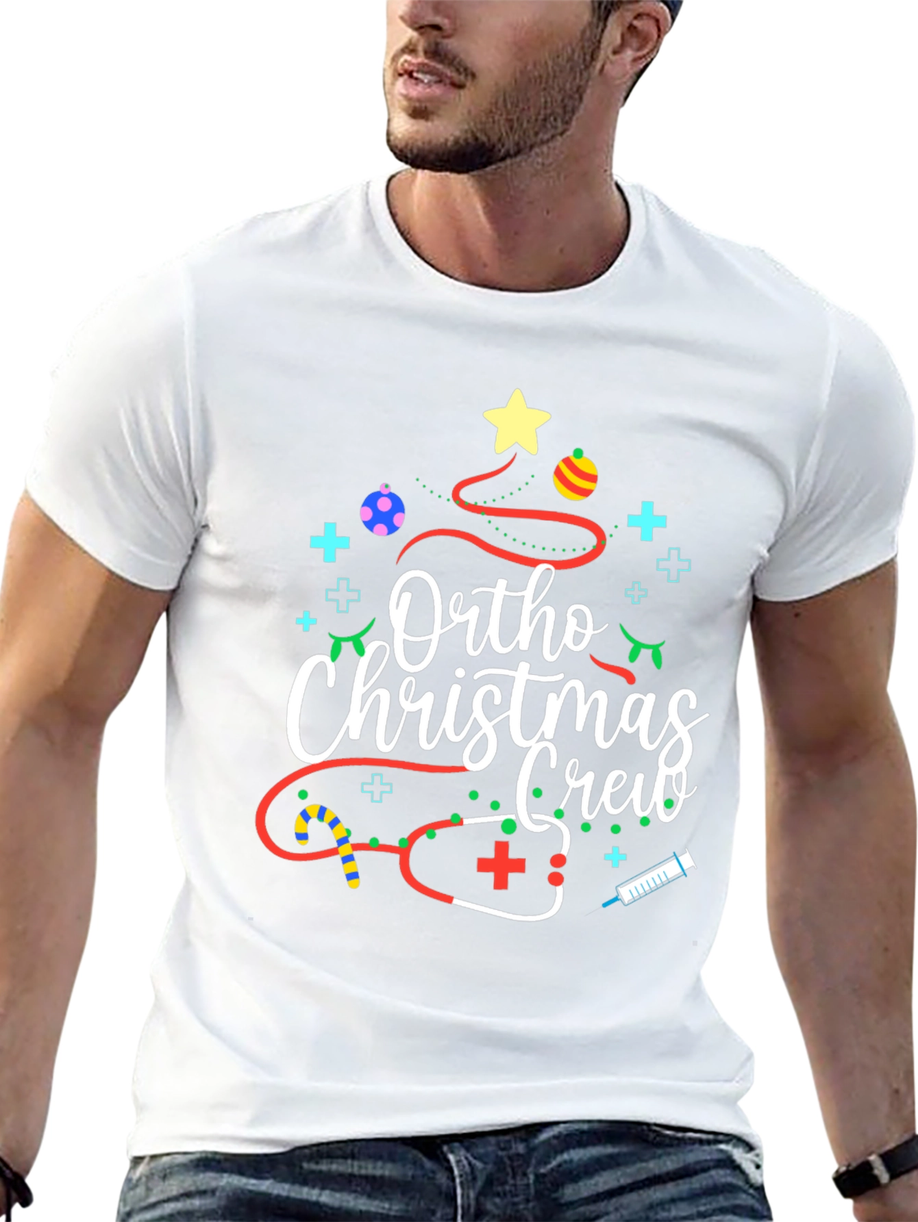 Ortho Christmas Crew Black T-Shirt