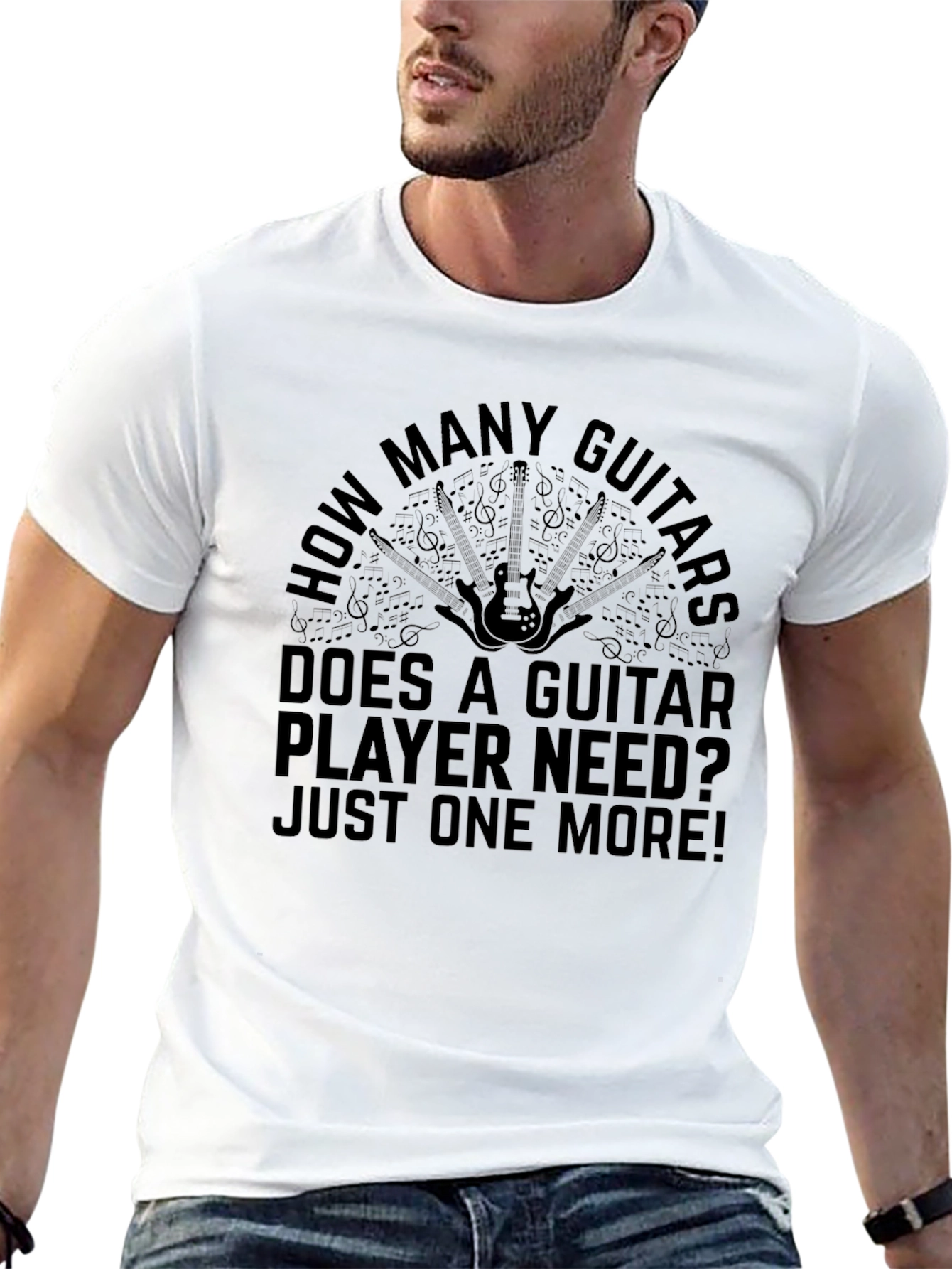 Guitar Player T-Shirt - How Many Guitars?
