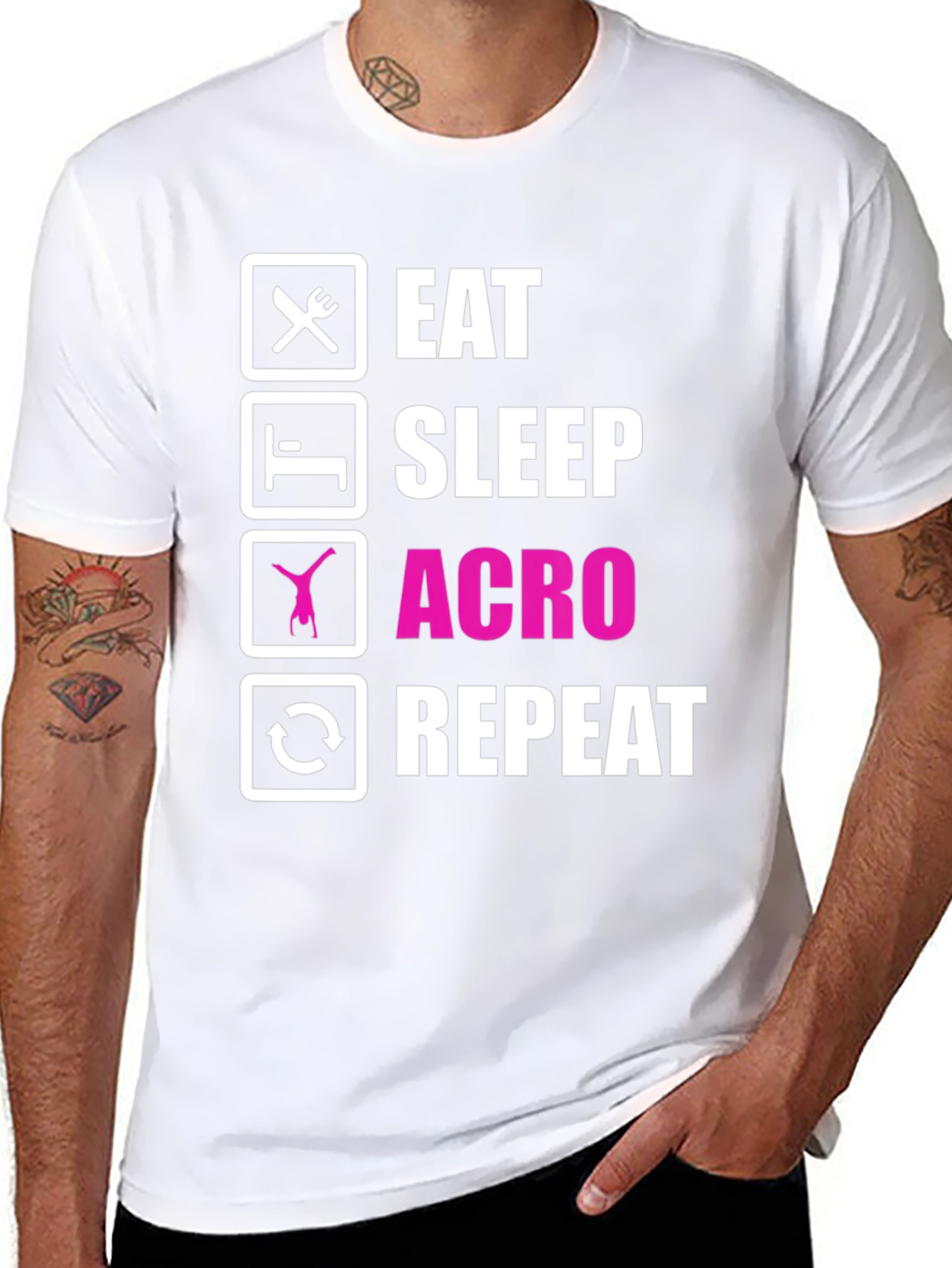 Eat Sleep Acro Repeat T-Shirt