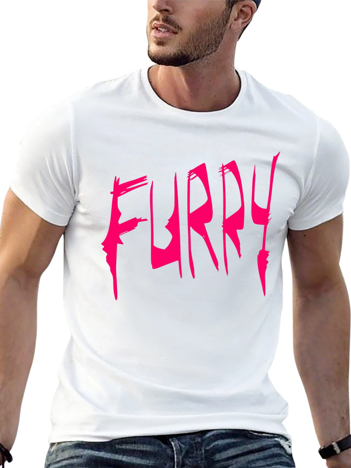 Furry Graphic Tee - Bold Statement Shirt