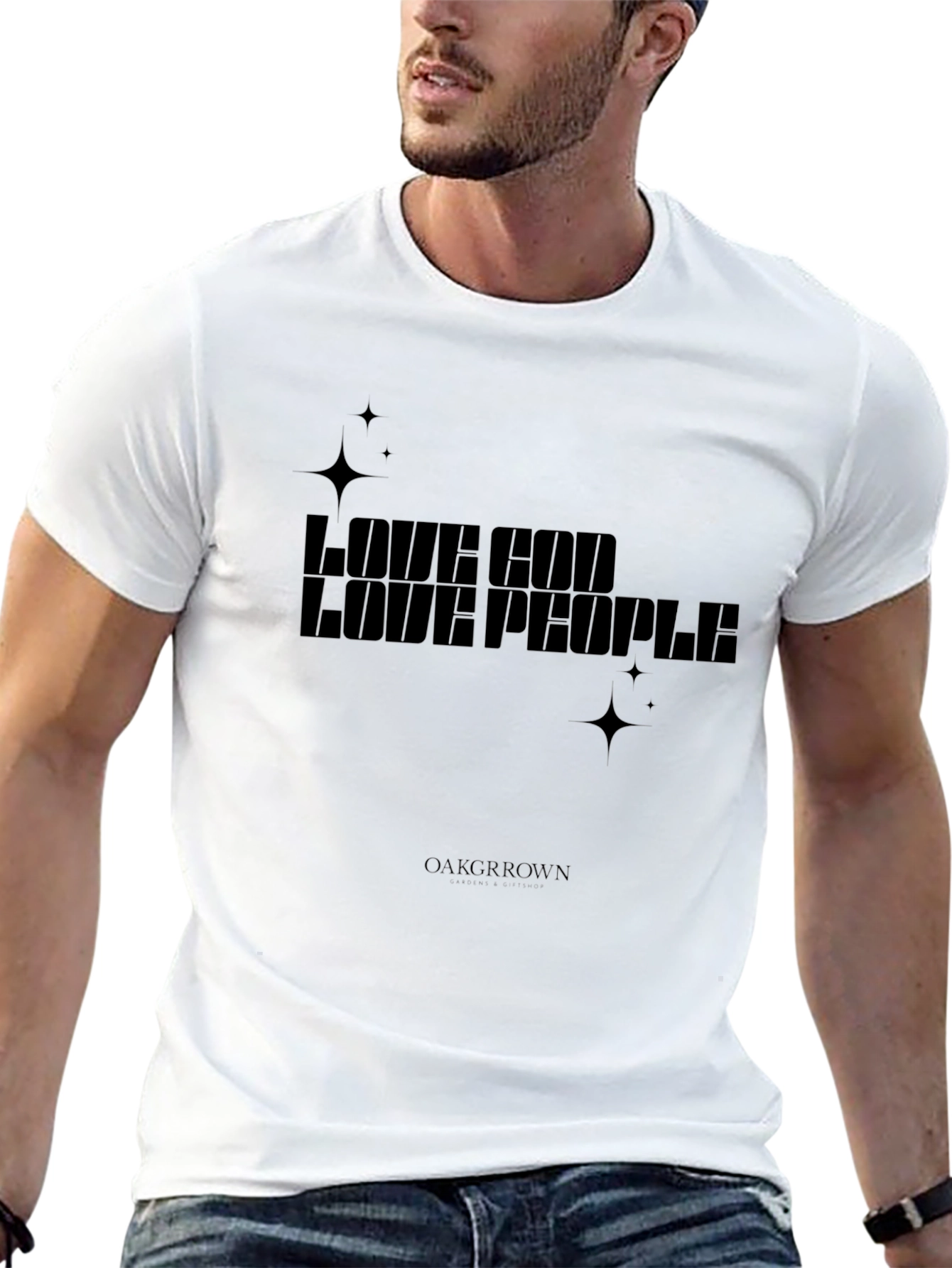 Love God Love People Black Graphic Tee