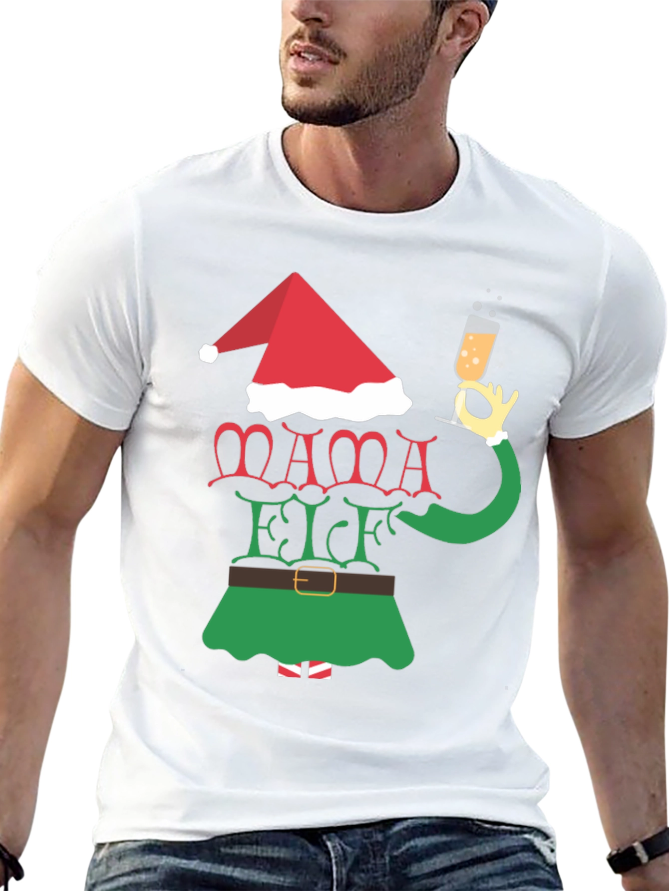 Mama Elf Christmas Holiday T-Shirt